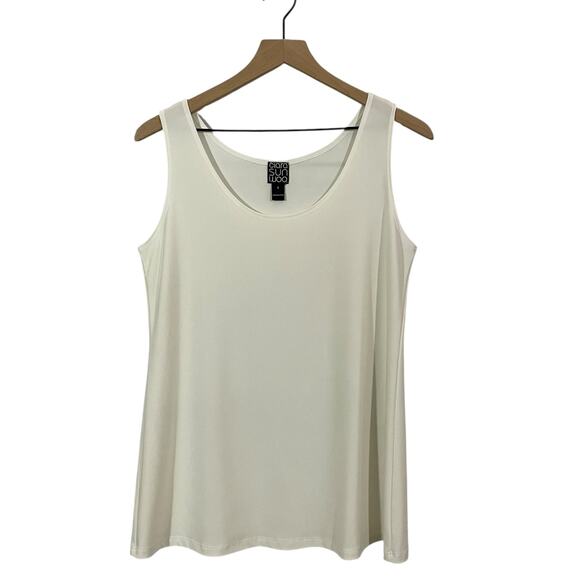 Ciara Sun Woo Mid-Length Tank - White - Small - Picture 1 of 9
